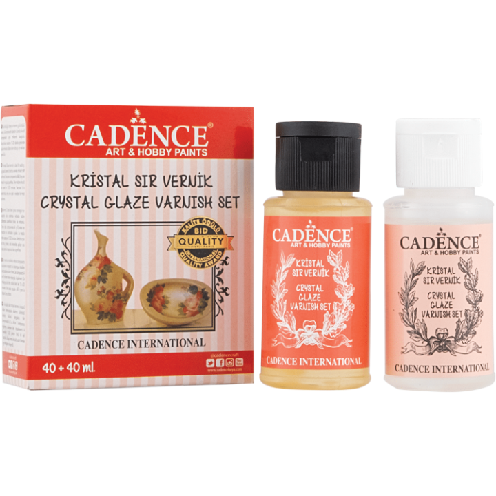 Cadence kristal glaze vernis set 40+40ml