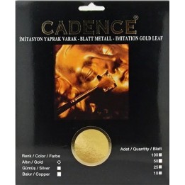 Cadence imitatie bladmetaal 15x15 cm goud 25 vel