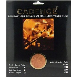 Cadence imitatie bladmetaal 15x15 cm koper 25 vel