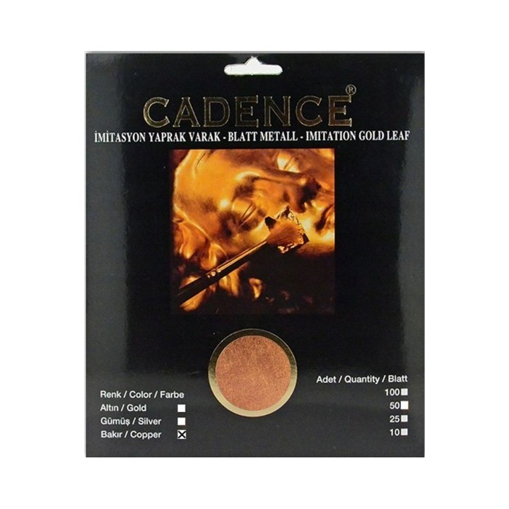 Cadence imitatie bladmetaal 15x15 cm koper 25 vel