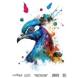 Cadence birdsong rijstpapier 30x42 cm pauw