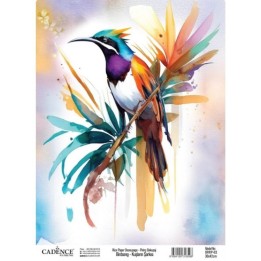 Cadence birdsong rijstpapier 30x42 cm tropische vogel