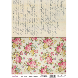 Cadence rijst decoupagepapier 518 30x42 cm briefpapier bloemen