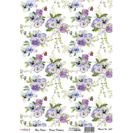 Cadence rijst decoupagepapier 568 30x42 cm violen