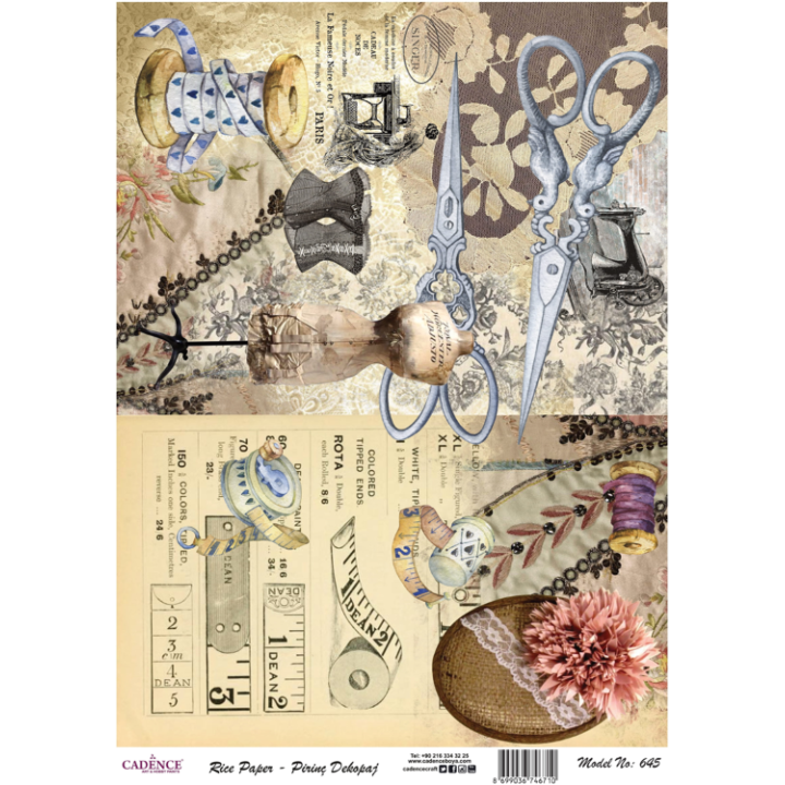 Cadence rijst decoupagepapier 645 30x42 cm fournituren