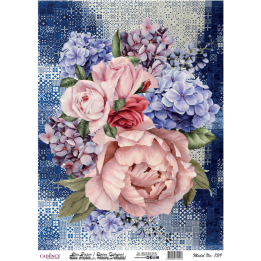Cadence rijst decoupagepapier 739 30x42 cm groot boeket