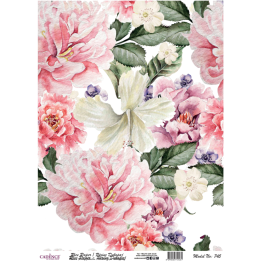 Cadence rijst decoupagepapier 745 30x42 cm aquarel boeket