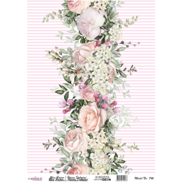 Cadence rijst decoupagepapier 746 30x42 cm bloemenstrook