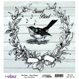 Cadence rijst decoupagepapier joy of life 006 30x32 cm sweet bird
