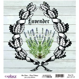 Cadence rijst decoupagepapier joy of life 008 30x32 cm lavender