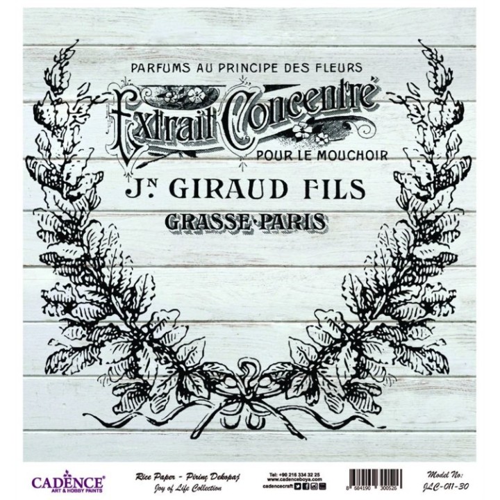 Cadence rijst decoupagepapier joy of life 011 30x32 cm parfums