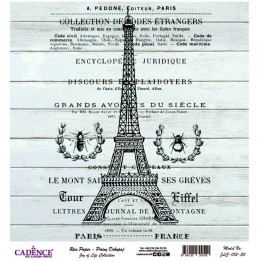 Cadence rijst decoupagepapier joy of life 013 30x32 cm tour eiffel