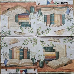 Books of a shelf servet 33x33cm (t-87)