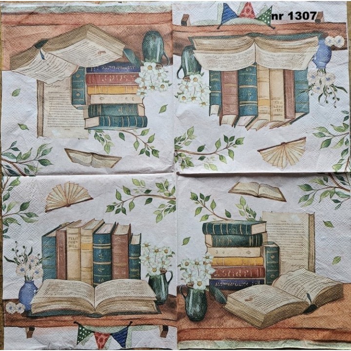 Books of a shelf servet 33x33cm (t-87)