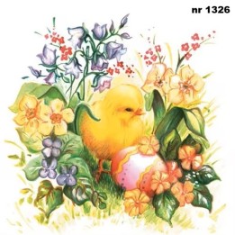Chicken with Pink Egg servet 33x33cm