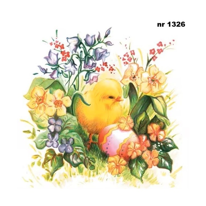 Chicken with Pink Egg servet 33x33cm