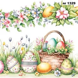 Watercolour Scene with basket