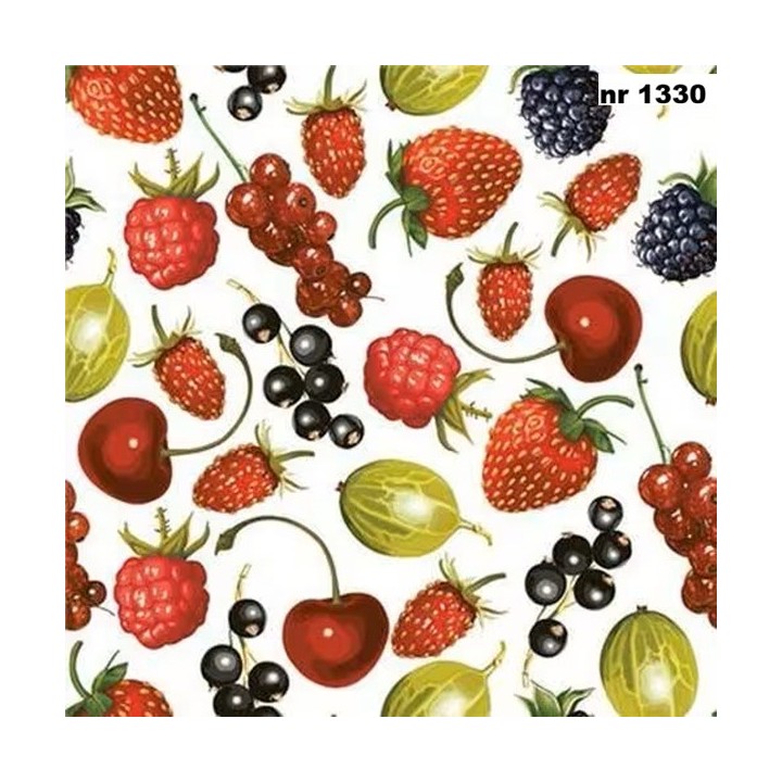 Summer Fruits allover servet 33x33cm