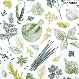 Herbs and Spices servet 33x33cm