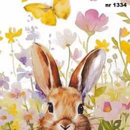 Bunny in Meadow servet 33x33cm