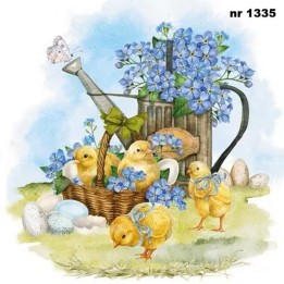 Forget-Me-Not & Chicks servet 33x33cm
