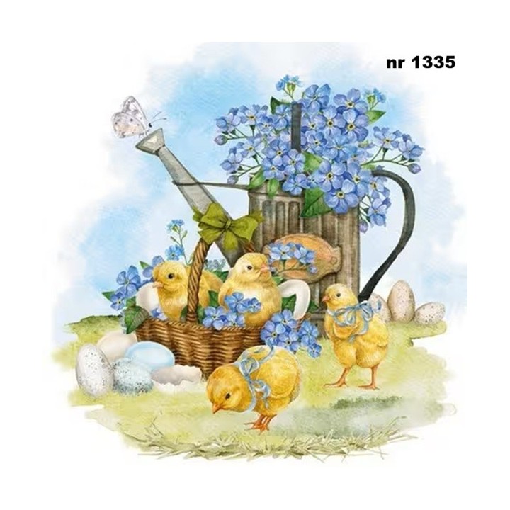 Forget-Me-Not & Chicks servet 33x33cm