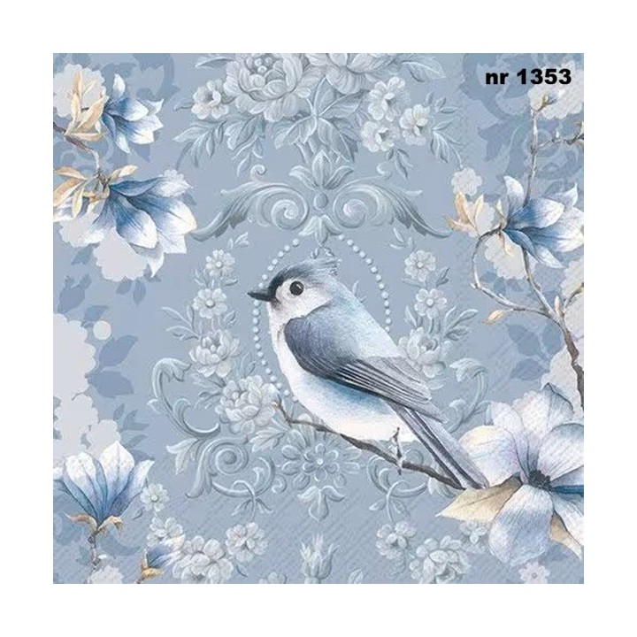 Penelope light blue servet 33x33cm