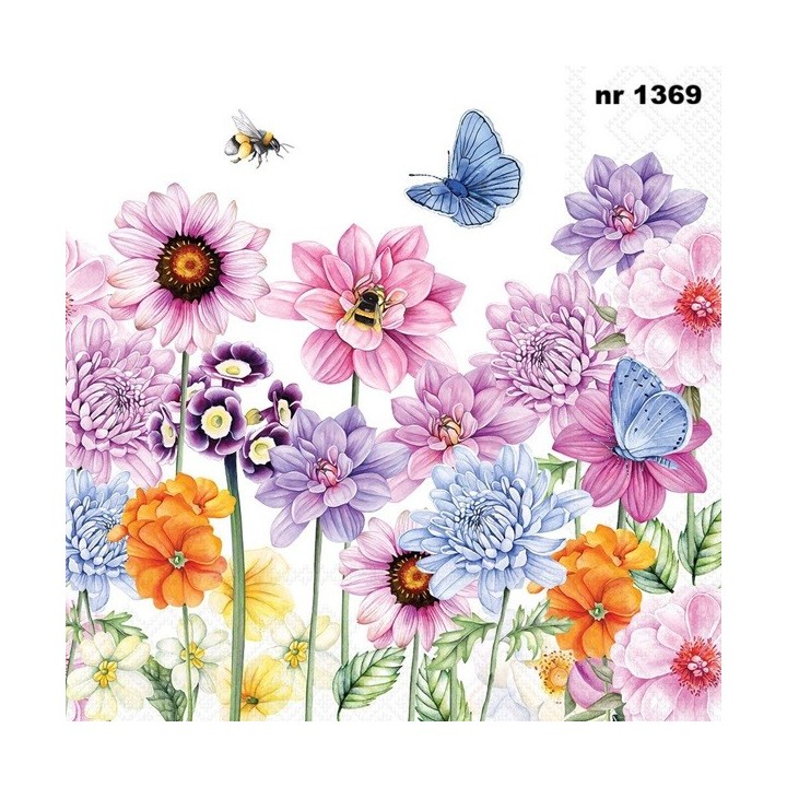 Sweet Flowers servet 33x33cm