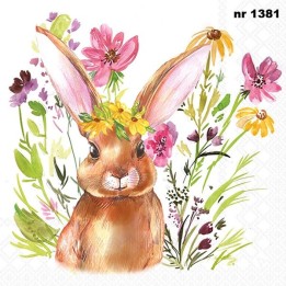 Girl Bunny servet 33x33cm