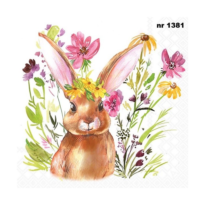 Girl Bunny servet 33x33cm