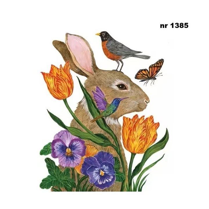 Bunny Buddies servet 33x33cm