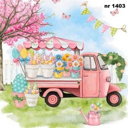 Easter Floral Market servet 33x33cm
