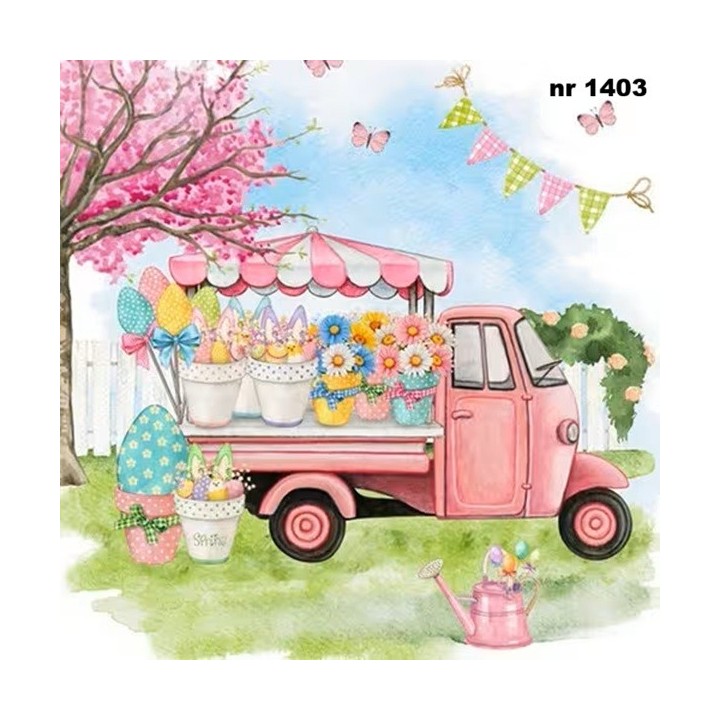 Easter Floral Market servet 33x33cm