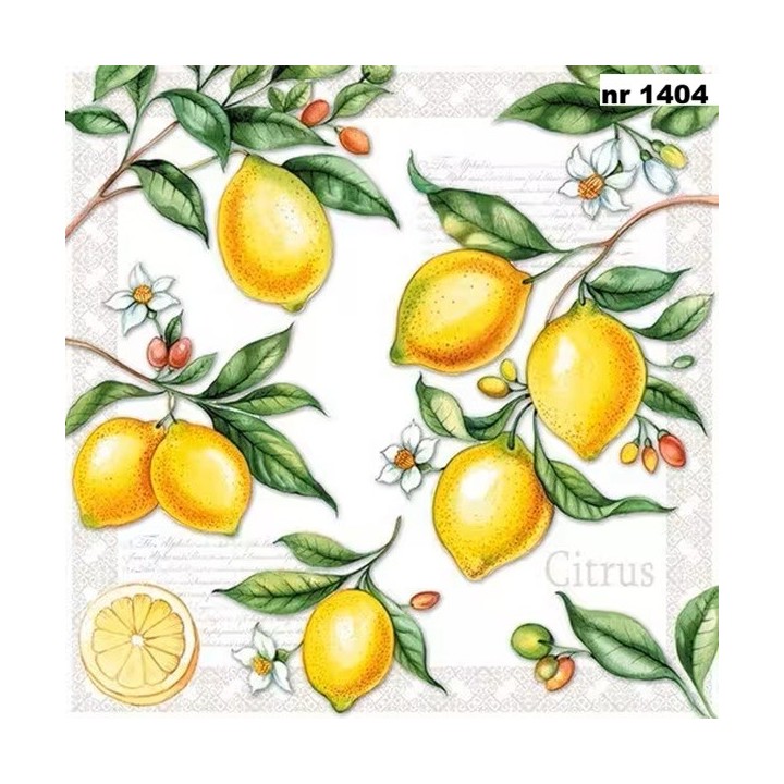 Citrus servet 33x33cm