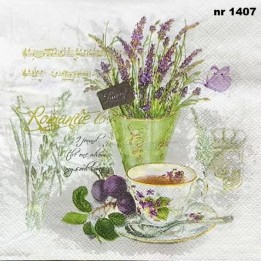 Lavender tea servet 33x33cm