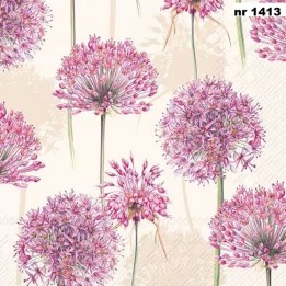 Allium cream servet 33x33cm