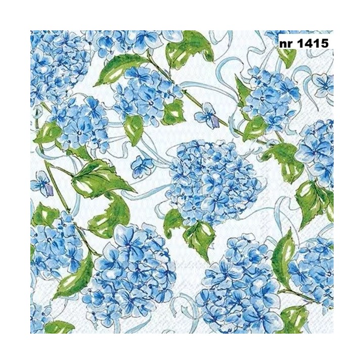 Hydrangea Allover servet 33x33cm