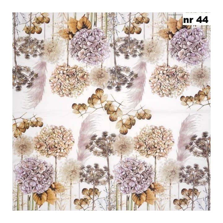 Dried flowers servet 33x33cm
