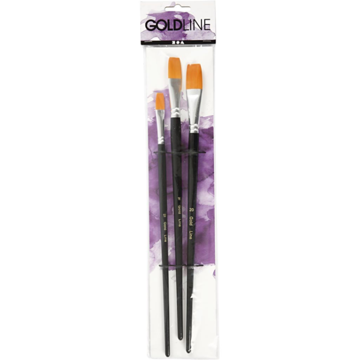 CC Gold Line Acryl Big Size Penselen Plat Set Middel 3 stuks