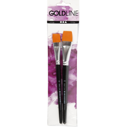CC Gold Line Acryl Penselen Plat Set 2 stuks