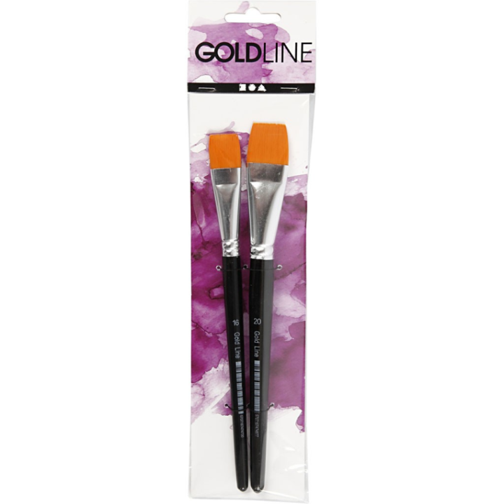 CC Gold Line Acryl Penselen Plat Set 2 stuks