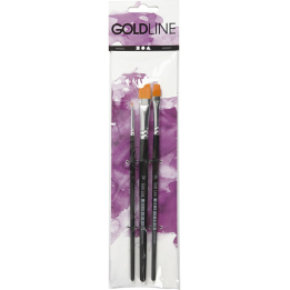 CC Gold Line Acryl Penselen Plat Set 3 stuks