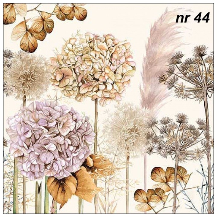 Dried flowers servet 33x33cm