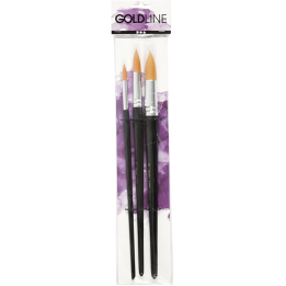 CC Gold Line Acryl Penselen Rond Set Groot 3 stuks