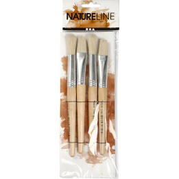 CC Nature Line Kinderkwasten Rond en Plat Set 4 stuks