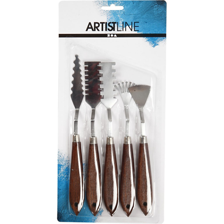 ArtistLine Paletmessen Staal 5 stuks