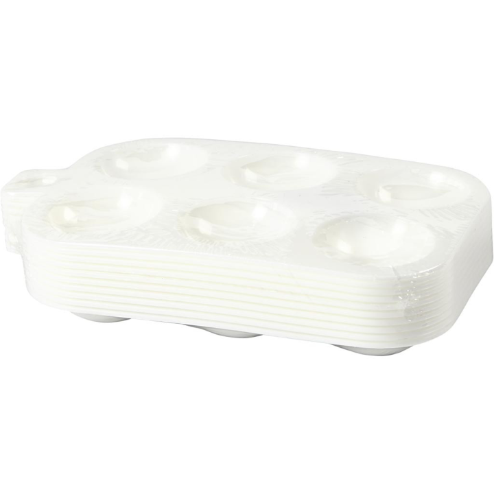 CC Plastic Palet 12x8 cm Wit 10 stuks