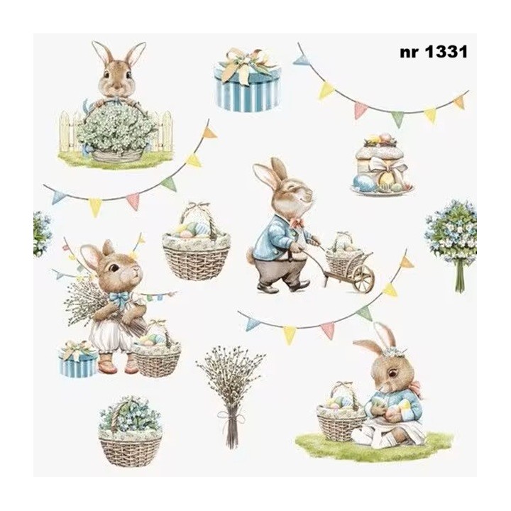 Bunny Joy servet 33x33cm