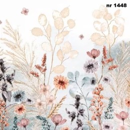 Mellow Flowers natural servet 33x33cm