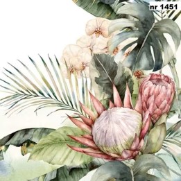 Protea & Orchids servet 33x33cm